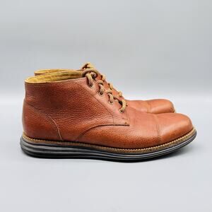 Cole Haan Shoes Men 7.5 Brown Leather Chukka Boots Ankle Grand OS Comfort Casual